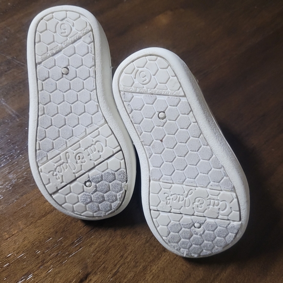 Cat and Jack Baby Girl Sneakers Beginner‎ Walker Tan Shimmer Size 5 - Picture 6 of 7
